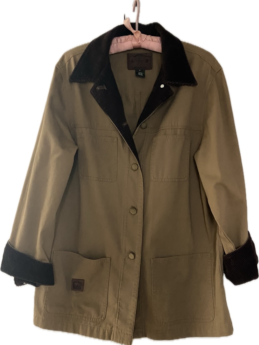 Vintage Ralph Lauren Chore Barn Jacket Khaki Ran Corduroy Women’s Medium